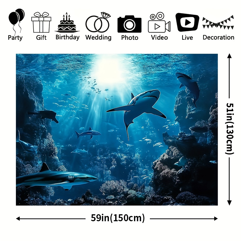 Majestic Deep Sea Shark Wall T - Marine Aquarium ulasan dan harga