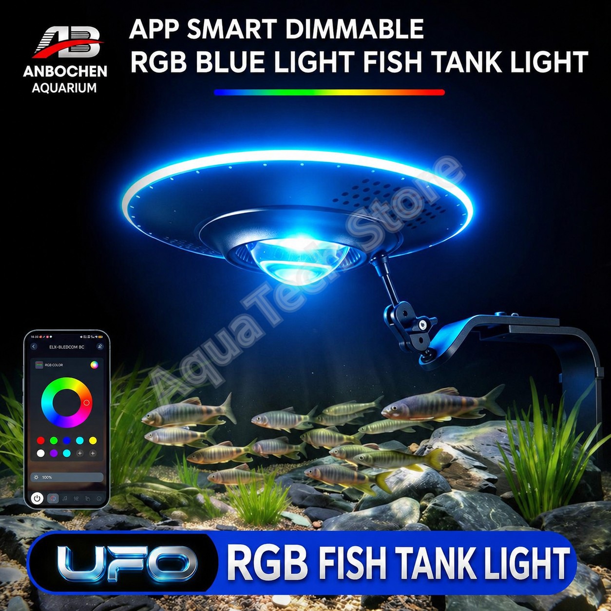 ANBOCHEN UFO RGB LED Aquarium  - Reef Lighting ulasan dan harga